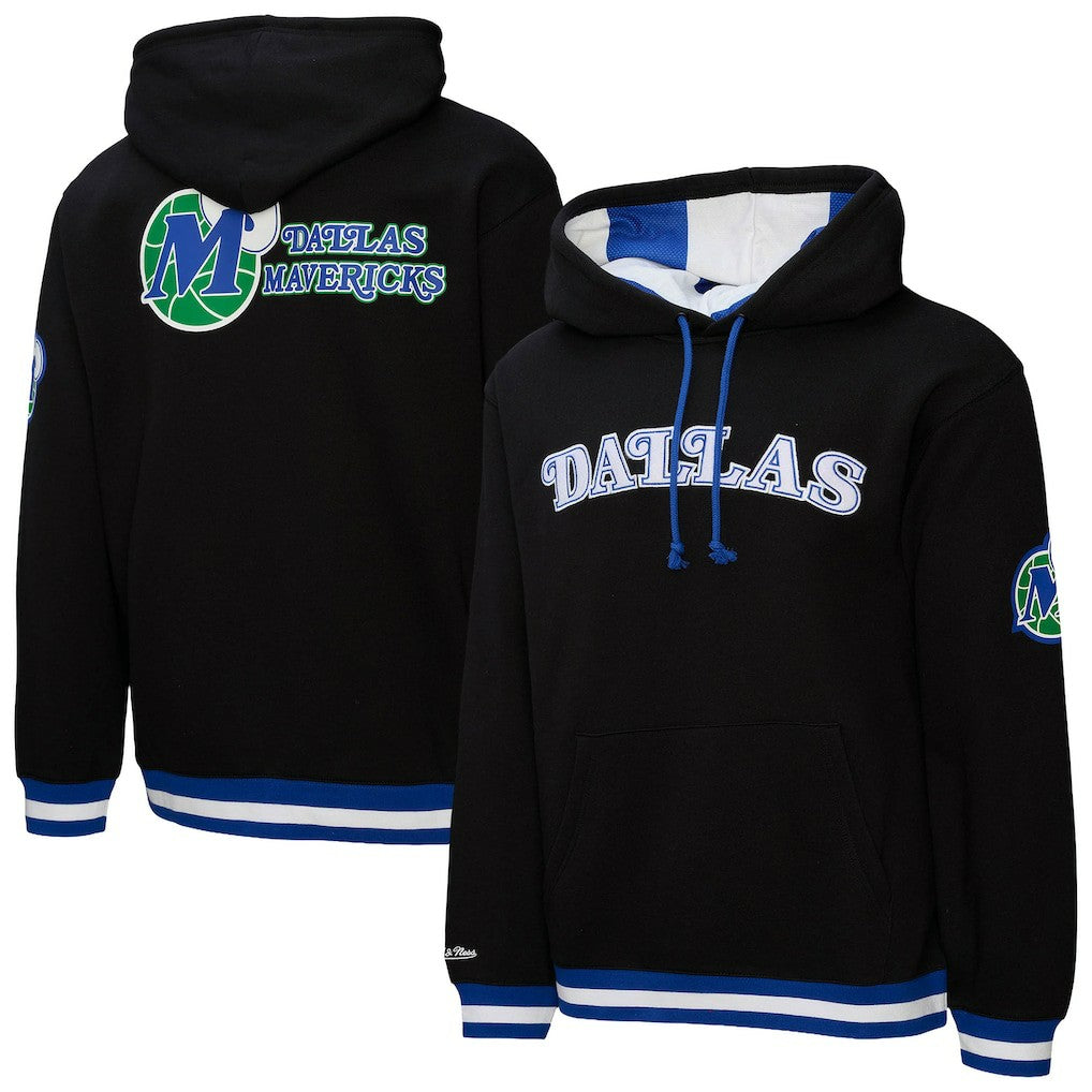 Dallas Mavericks Hardwood Classics Nights Playmaker Fleece Hoodie Black - Mitchell & Ness