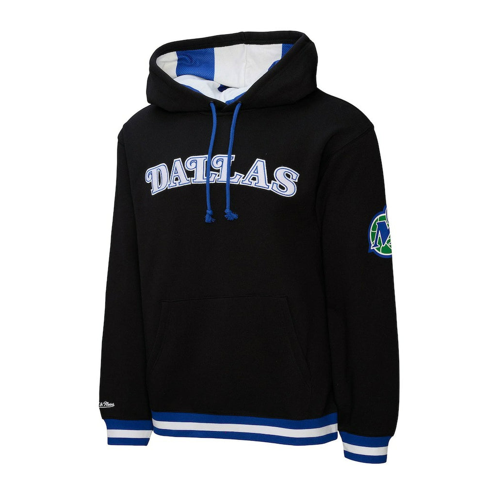 Dallas Mavericks Hardwood Classics Nights Playmaker Fleece Hoodie Black - Mitchell & Ness