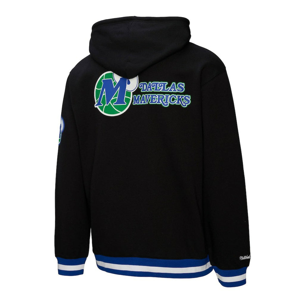 Dallas Mavericks Hardwood Classics Nights Playmaker Fleece Hoodie Black - Mitchell & Ness