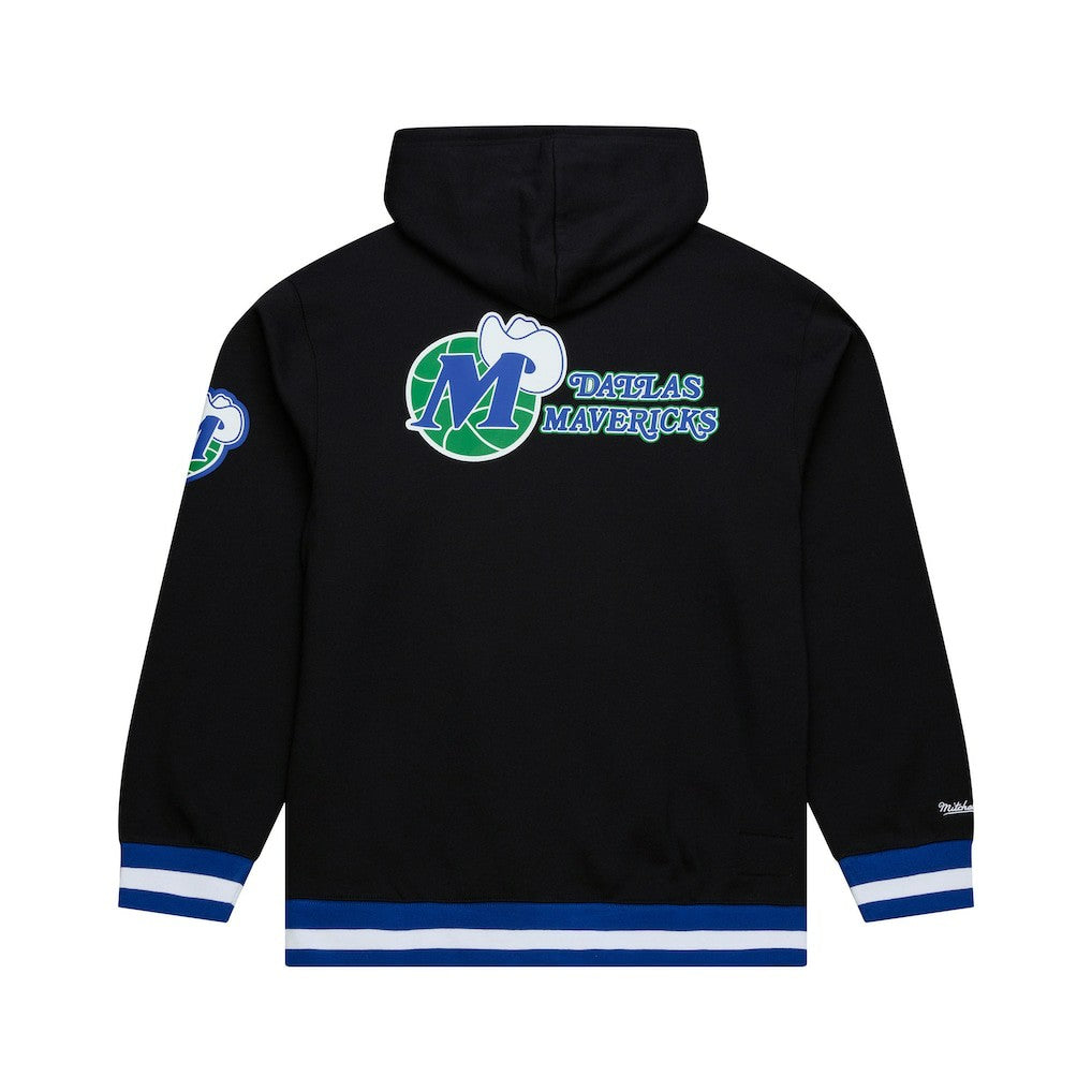 Dallas Mavericks Hardwood Classics Nights Playmaker Fleece Hoodie Black - Mitchell & Ness