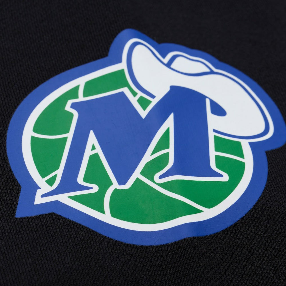 Dallas Mavericks Hardwood Classics Nights Playmaker Fleece Hoodie Black - Mitchell & Ness