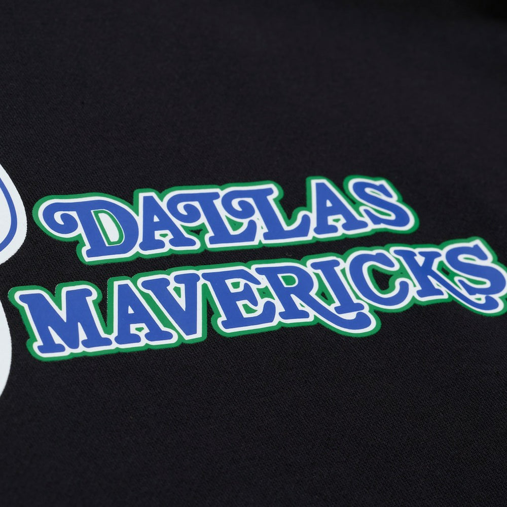 Dallas Mavericks Hardwood Classics Nights Playmaker Fleece Hoodie Black - Mitchell & Ness