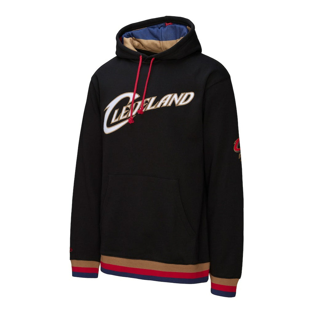 Cleveland Cavaliers Hardwood Classics Nights Playmaker Fleece Hoodie Black - Mitchell & Ness