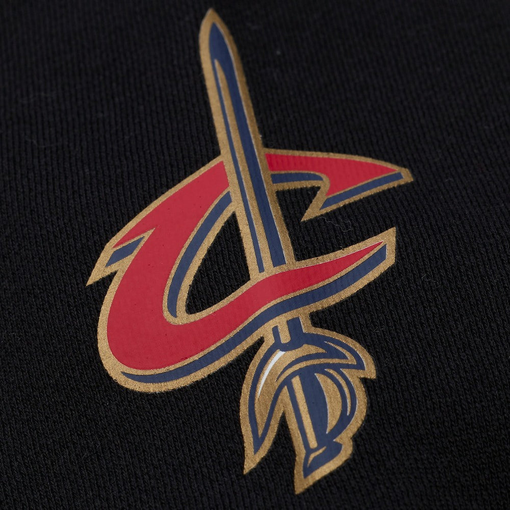 Cleveland Cavaliers Hardwood Classics Nights Playmaker Fleece Hoodie Black - Mitchell & Ness