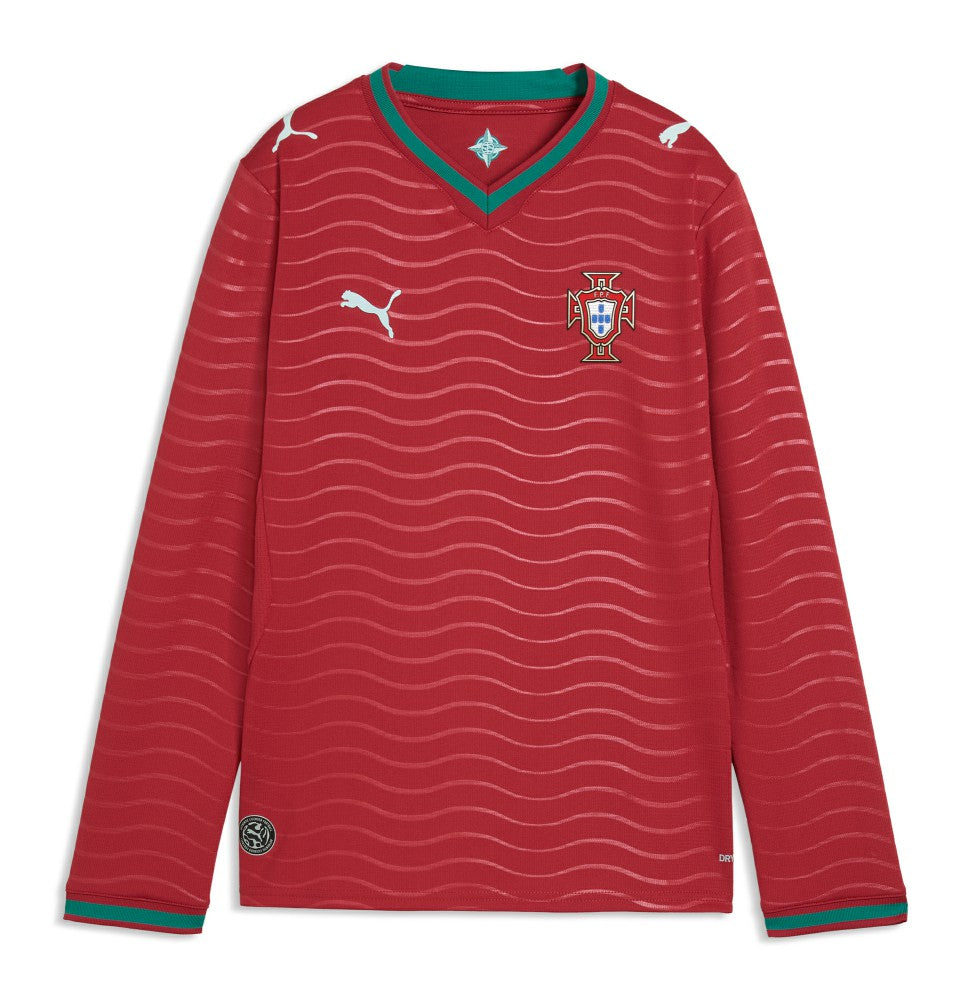 Portugal National Team Youth 2026 Home Replica Long Sleeve Jersey Red - Puma for sale