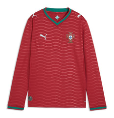 Portugal National Team Youth 2026 Home Replica Long Sleeve Jersey Red - Puma for sale
