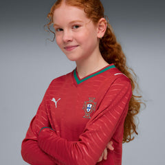 Portugal National Team Youth 2026 Home Replica Long Sleeve Jersey Red - Puma for sale