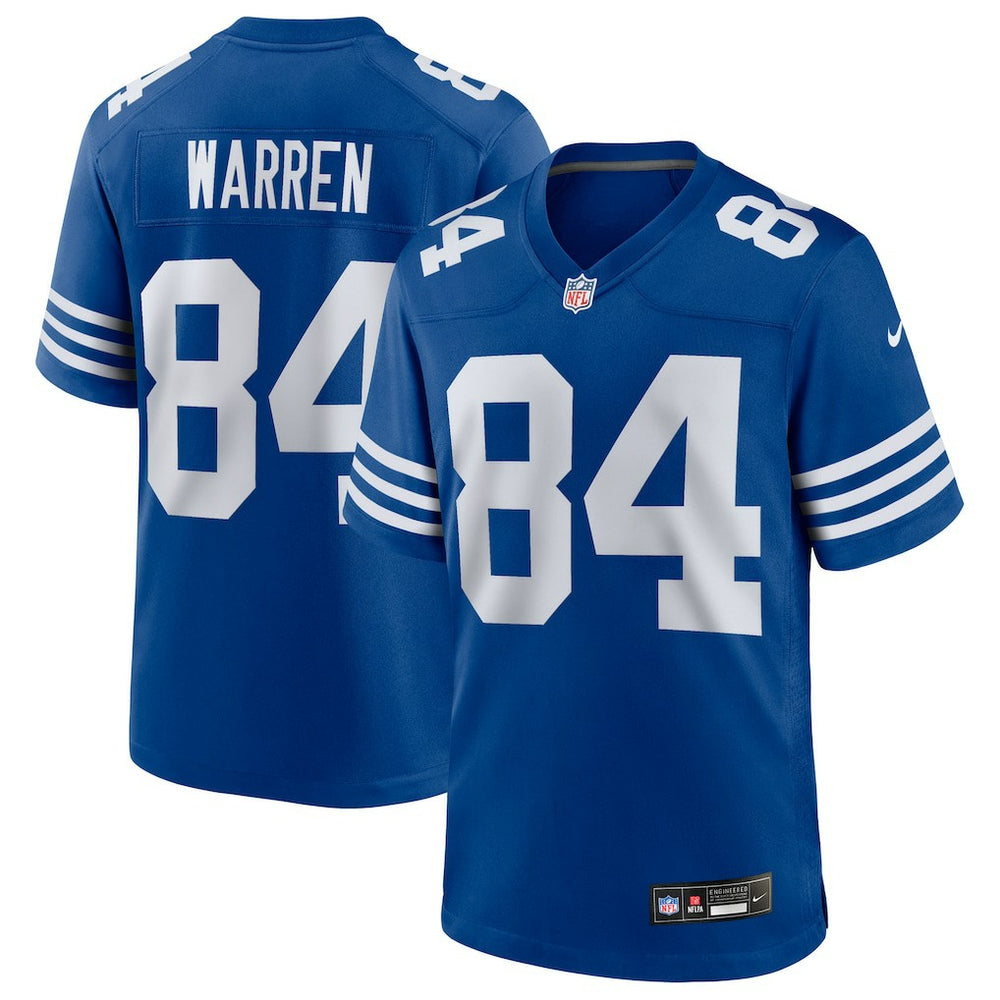 Tyler Warren Indianapolis Colts Alternate Game Jersey - Royal Jerseys