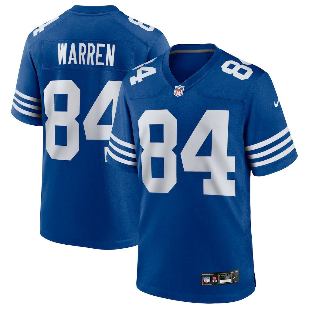 Tyler Warren Indianapolis Colts Alternate Game Jersey - Royal Jerseys