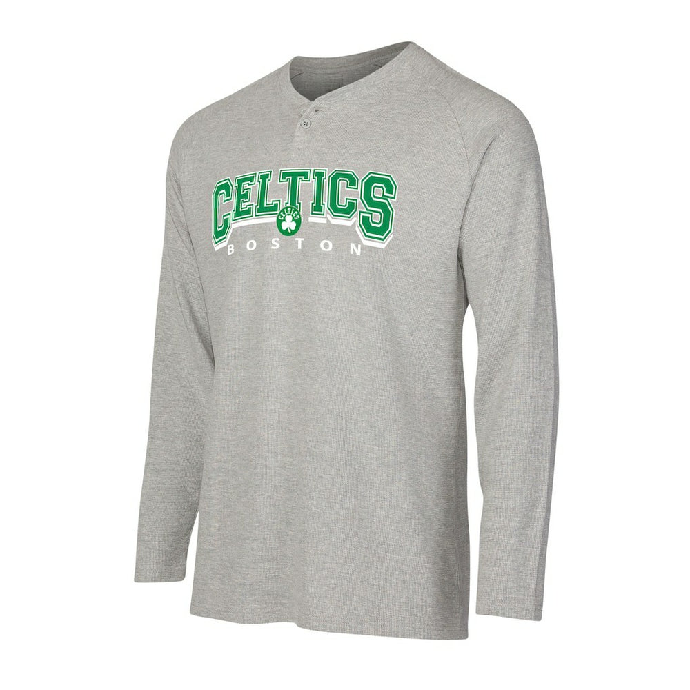 Boston Celtics Concepts Sport Hawthorn Thermal Knit Long Sleeve Henley T-Shirt Gray outlet