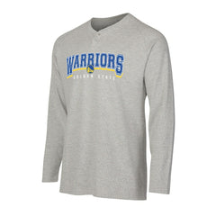Golden State Warriors Concepts Sport Hawthorn Thermal Knit Long Sleeve Henley T-Shirt Gray