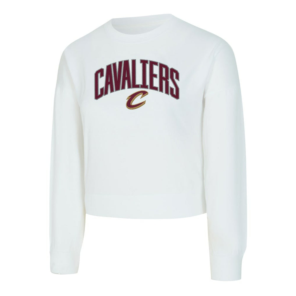 Cleveland Cavaliers Concepts Sport Women's Laney Chenille Cropped Long Sleeve T-Shirt White outlet