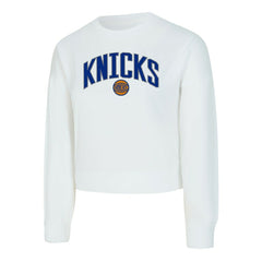 New York Knicks Concepts Sport Women's Laney Chenille Cropped Long Sleeve T-Shirt White outlet