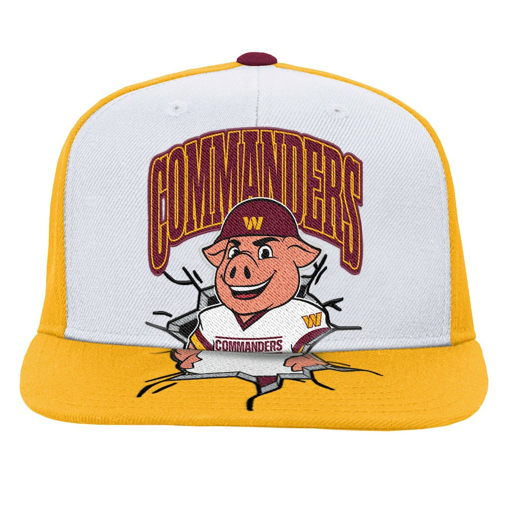 Washington Commanders Youth Team Mascot Snapback Hat - White Hats