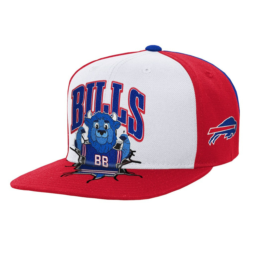 Buffalo Bills Youth Team Mascot Snapback Hat - White Hats