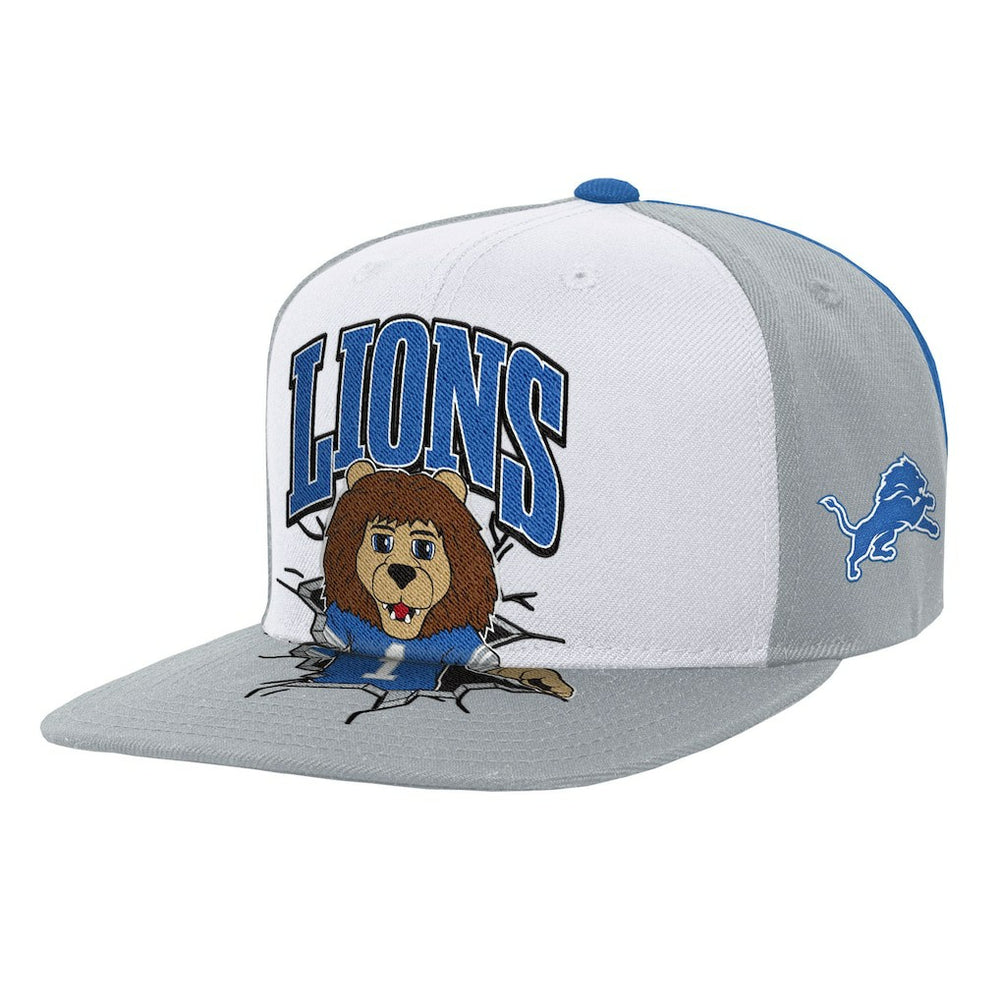 Detroit Lions Youth Team Mascot Snapback Hat - White Hats