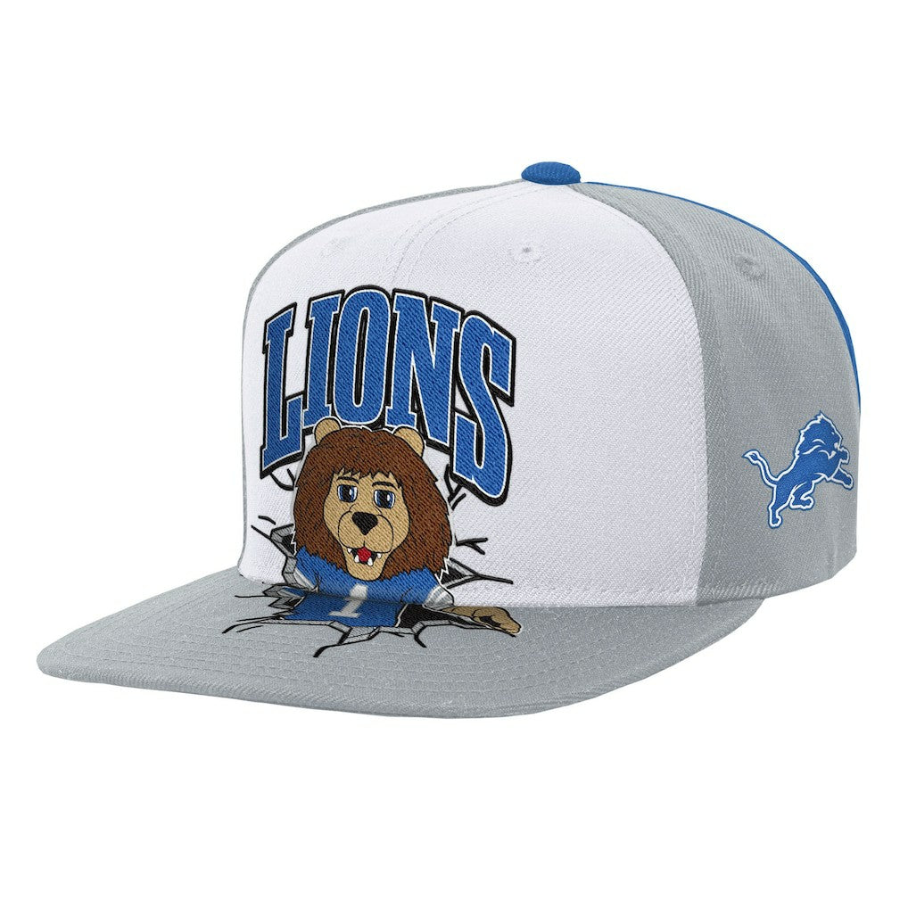 Detroit Lions Youth Team Mascot Snapback Hat - White Hats