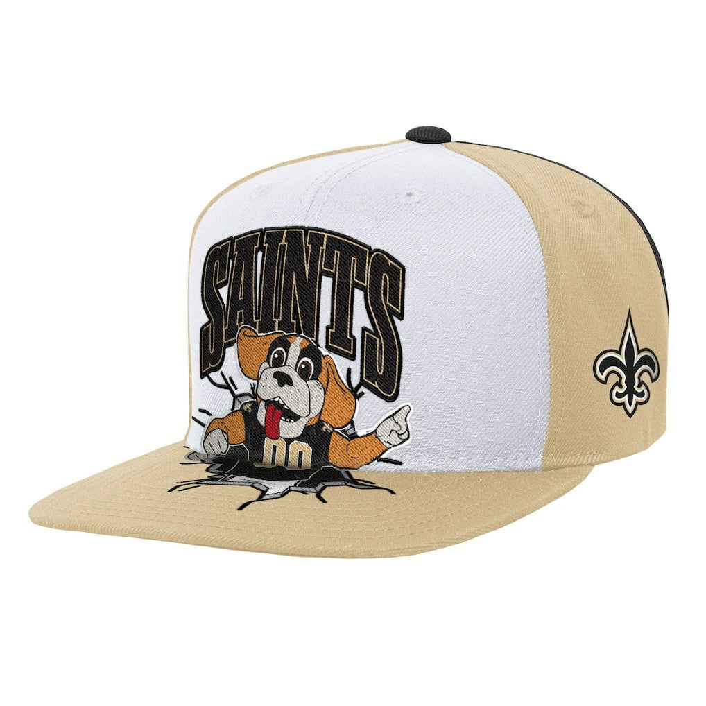 New Orleans Saints Youth Team Mascot Snapback Hat - White Hats