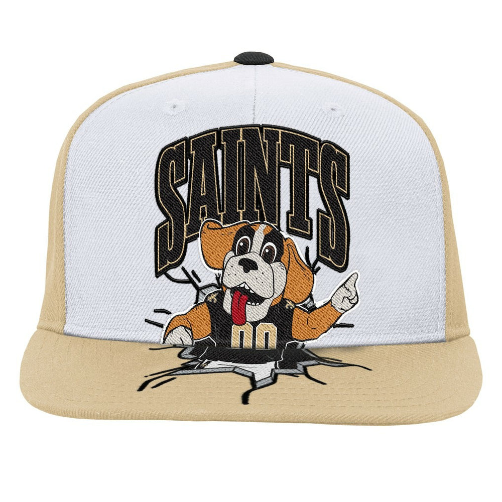 New Orleans Saints Youth Team Mascot Snapback Hat - White Hats