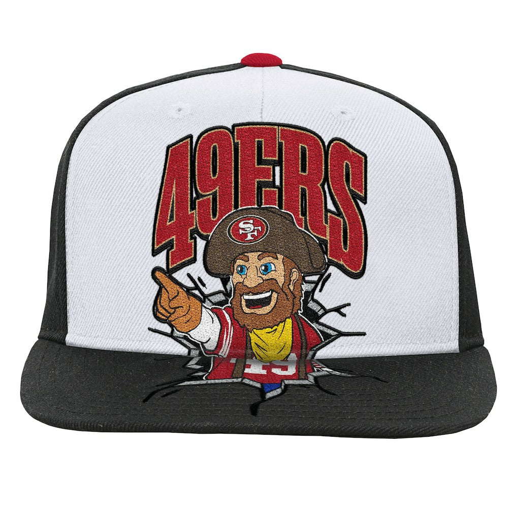 San Francisco 49ers Youth Team Mascot Snapback Hat - White Hats