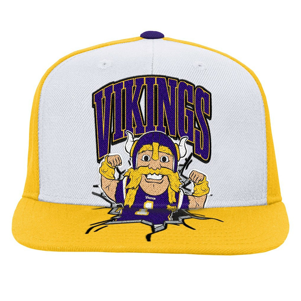 Minnesota Vikings Youth Team Mascot Snapback Hat - White Hats