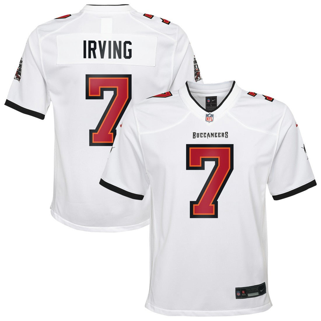 Bucky Irving Tampa Bay Buccaneers Youth White Game Jersey - White Jerseys