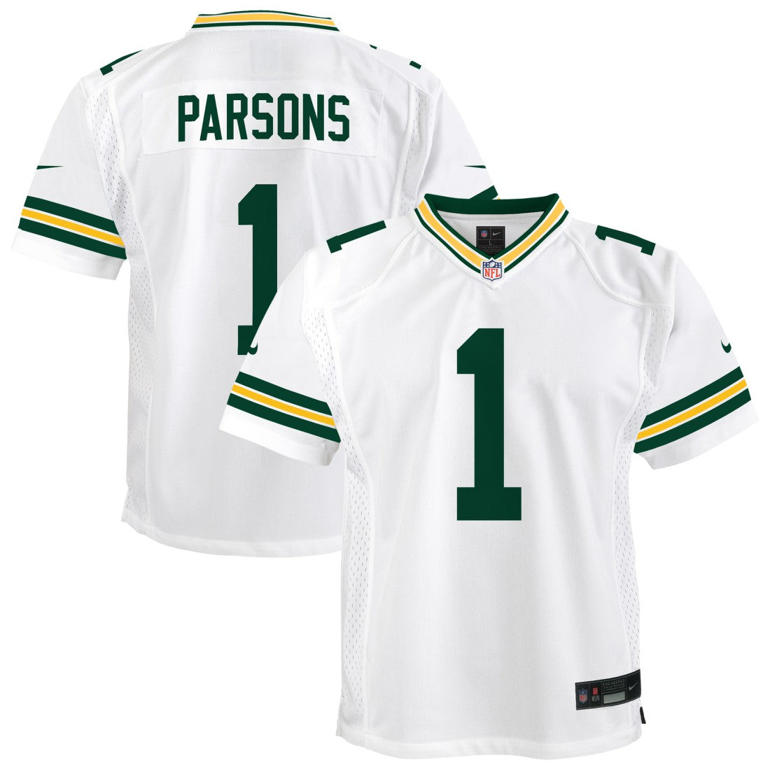 Micah Parsons Green Bay Packers Youth White Game Jersey - White Jerseys