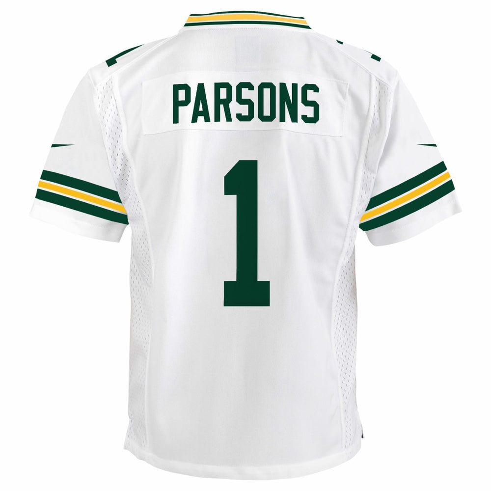 Micah Parsons Green Bay Packers Youth White Game Jersey - White Jerseys
