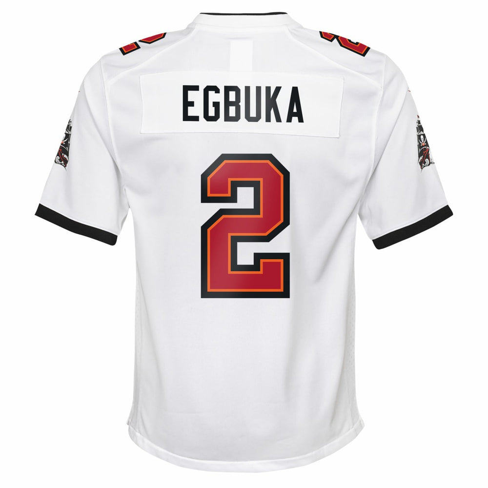 Emeka Egbuka Tampa Bay Buccaneers Youth White Game Jersey - White Jerseys