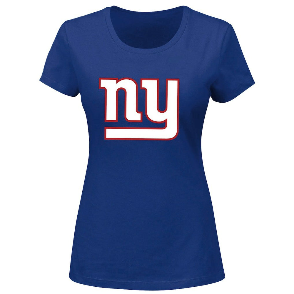 Jaxson Dart New York Giants Women's Plus Size Name & Number Scoop Neck T-Shirt - Royal T-shirts
