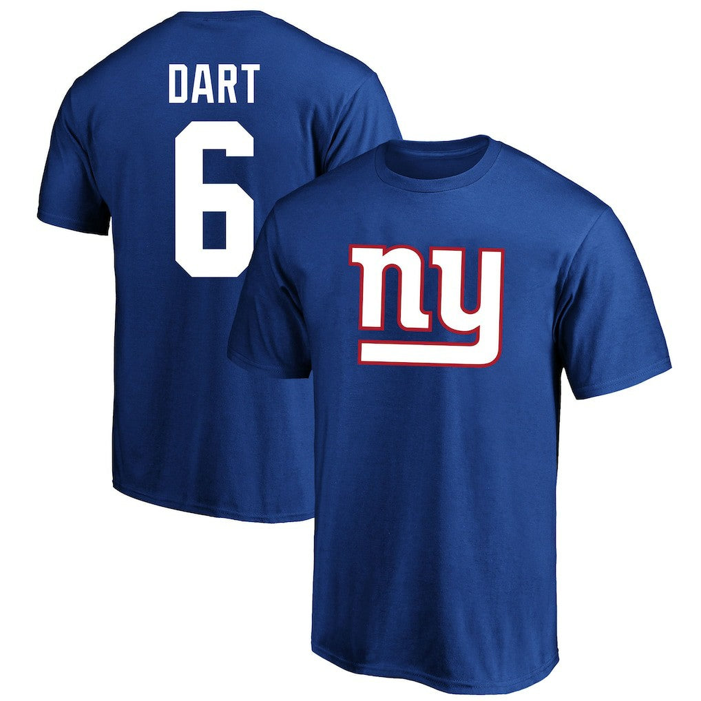Jaxson Dart New York Giants Big & Tall Player Name & Number T-Shirt - Royal T-shirts