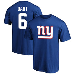 Jaxson Dart New York Giants Big & Tall Player Name & Number T-Shirt - Royal T-shirts