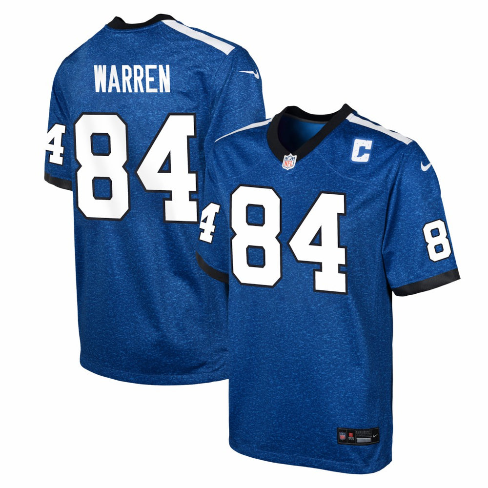 Tyler Warren Indianapolis Colts Youth Alternate 2 Game Jersey - Royal Jerseys
