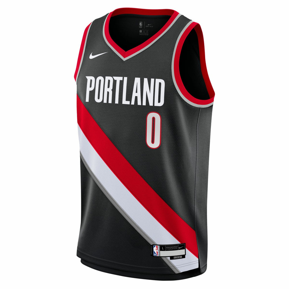 Damian Lillard Portland Trail Blazers Youth Swingman Jersey Icon Edition Black - Nike