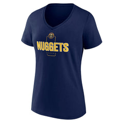 Denver Nuggets Women's Center Court Name & Number Custom V-Neck T-Shirt Navy outlet