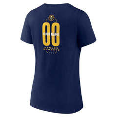 Denver Nuggets Women's Center Court Name & Number Custom V-Neck T-Shirt Navy outlet