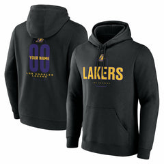 Los Angeles Lakers Center Court Name & Number Custom Hoodie Black outlet
