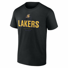 Los Angeles Lakers Center Court Name & Number Custom T-Shirt Black