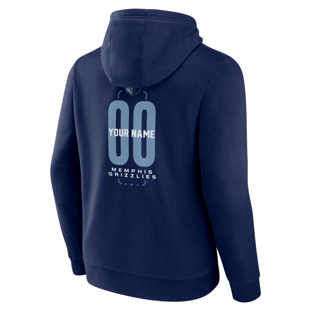 Memphis Grizzlies Center Court Name & Number Custom Hoodie Navy