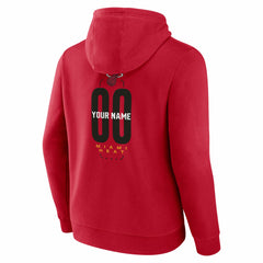 Miami Heat Center Court Name & Number Custom Hoodie Red outlet