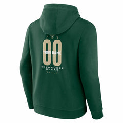 Milwaukee Bucks Center Court Name & Number Custom Hoodie Hunter Green outlet