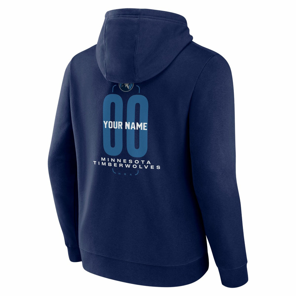 Minnesota Timberwolves Center Court Name & Number Custom Hoodie Navy outlet