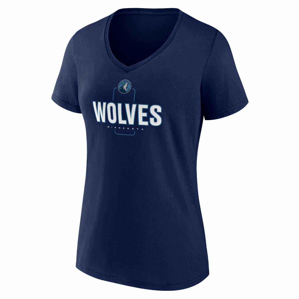 Minnesota Timberwolves Women's Center Court Name & Number Custom V-Neck T-Shirt Navy outlet
