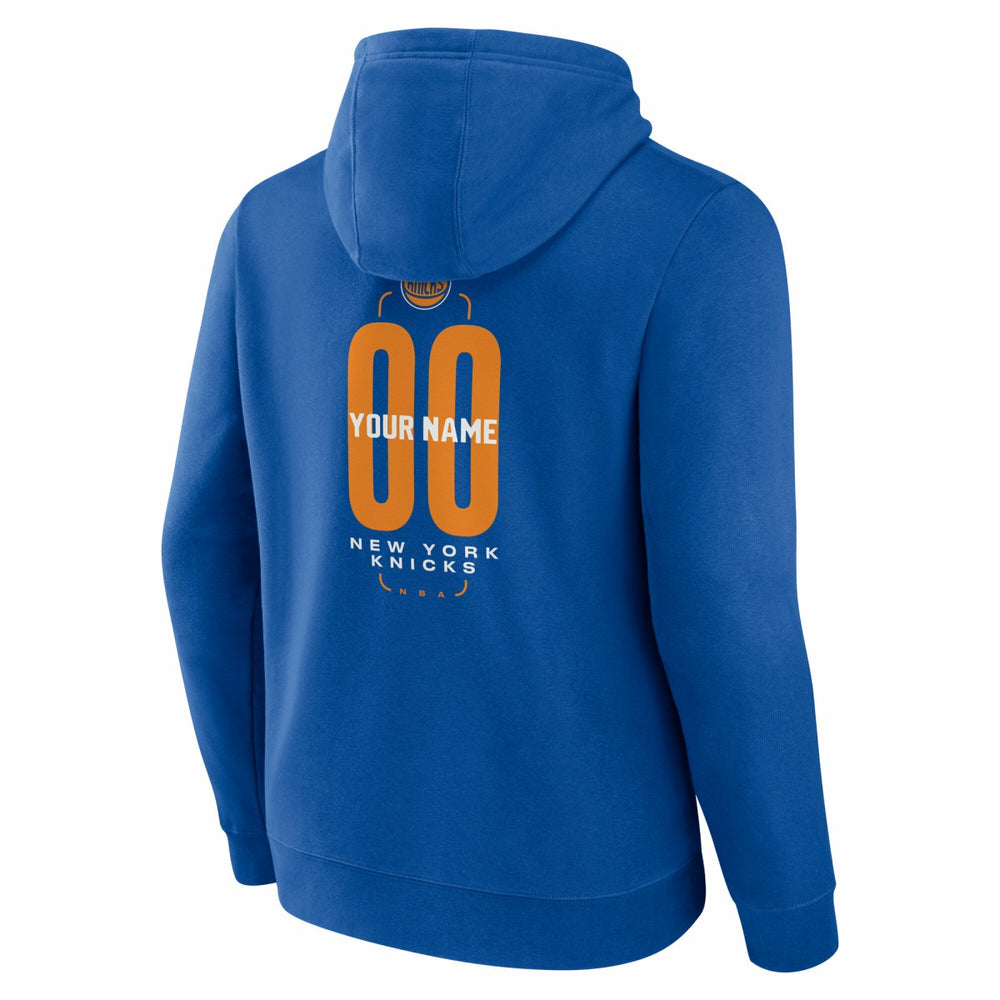 New York Knicks Center Court Name & Number Custom Hoodie Blue