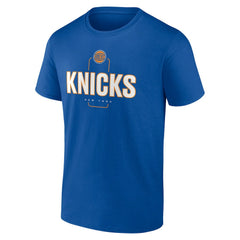 New York Knicks Center Court Name & Number Custom T-Shirt Blue