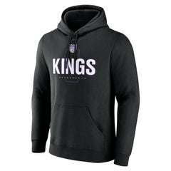 Sacramento Kings Center Court Name & Number Custom Hoodie Black