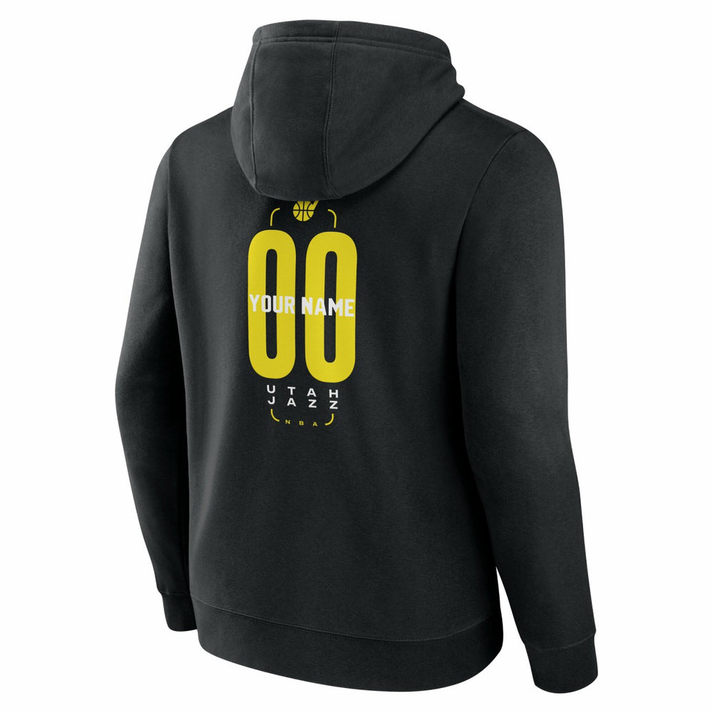 Utah Jazz Center Court Name & Number Custom Hoodie Black outlet