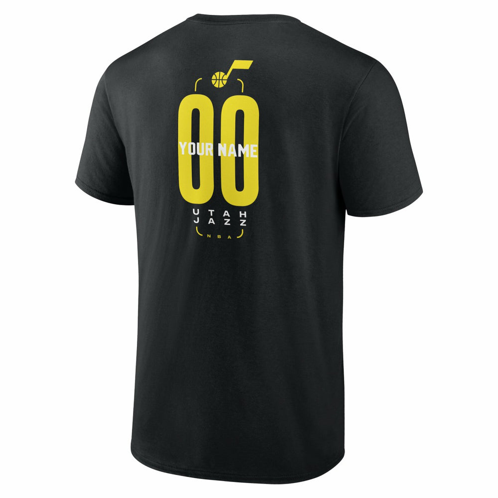 Utah Jazz Center Court Name & Number Custom T-Shirt Black outlet