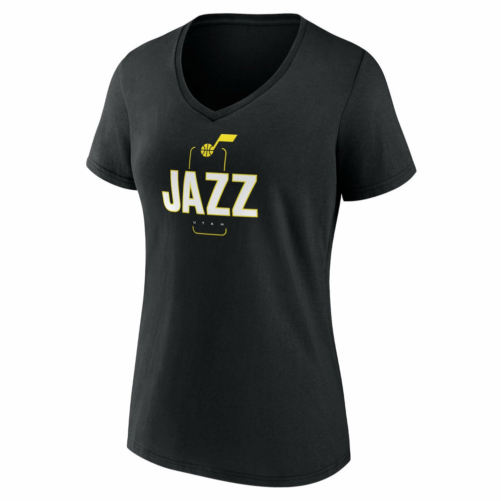 Utah Jazz Women's Center Court Name & Number Custom V-Neck T-Shirt Black outlet