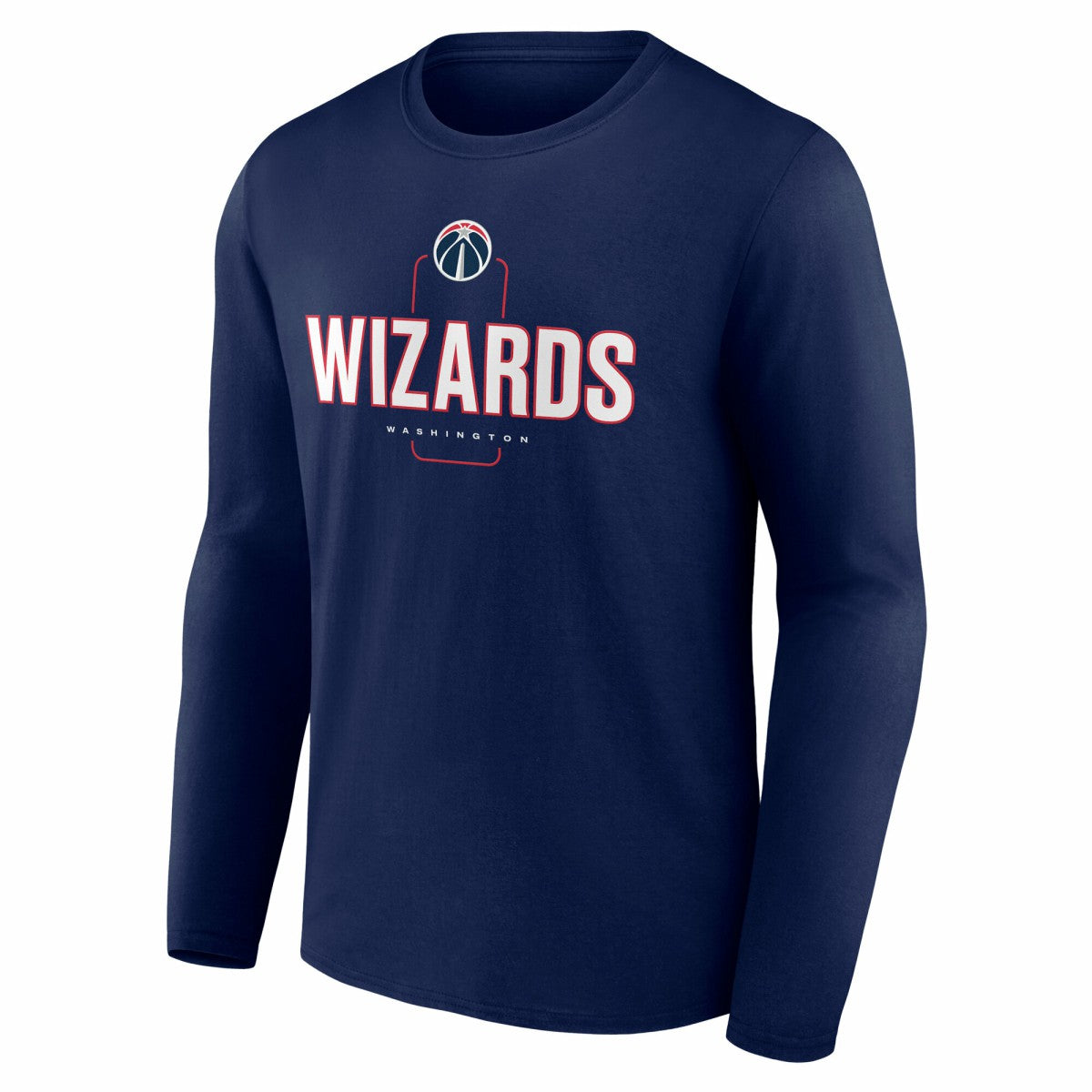 Washington Wizards Center Court Name & Number Custom Long Sleeve T-Shirt Navy outlet
